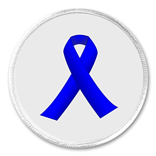 A&T Designs Blue Awareness Ribbon 3" Sew On Patch Prostate Colon Cancer Abuse