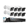 REOLINK 4K Security Camera System, 8pcs H.265 4K PoE Security Cameras Wired with Person Vehicle Detection, 8MP/4K 16CH…