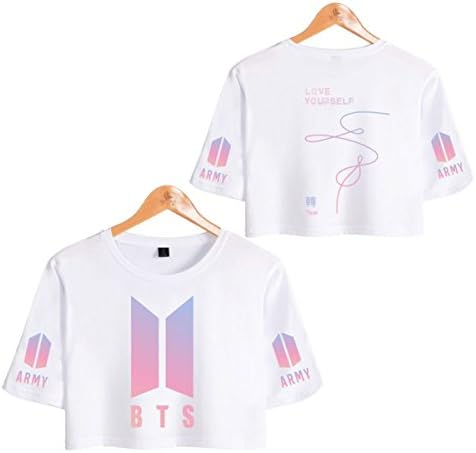 ATIWING Kpop BTS Love Yourself Summer T Shirt Crop Top
