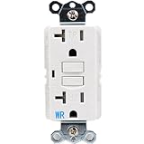 Baomain GFCI Outlet Receptacle 20Amp 120VAC 60Hz Weather-Resistant and Tamper-Resistant, Ground Fault Circuit Interruptor, GFI UL&CUL listed White