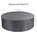 Patio Watcher Patio Round Table Furniture Cover - 600D Oxford Durable & Waterproof Outdoor Furniture Cover - with Safety Buckle-Grey-S-60 Dx22.4 H
