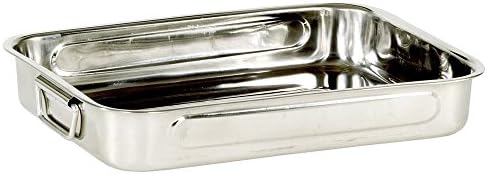 My Basics Oven Baking Pan Roasting with Drop Handles Stainless Steel 16 Inches