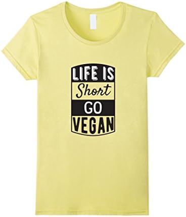 Womens Happy Vegan Gift T-Shirt  Small Lemon