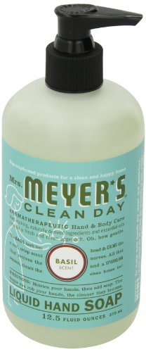 Mrs. Meyer's Clean Day Liquid Hand Soap, Basil, 12.5-Ounce Bottles (Case of 6)