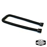 Midwest Hearth Whistle Free Gas Flex Line for Fire Pit and Fireplace - Black Coated Stainless Steel (22