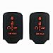 2Pcs Coolbestda Silicone Protective Key Fob Remote Cover Case Skin Jacket for 2019 2018 2017 2016 2015 Honda Accord Civic CR-V CRV Pilot EX-L Touring Premium 5 Buttons Smart Key Black