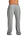 Balanced Tech Men's Solid Cotton Knit Pajama Lounge Pants - Medium Heather Grey/Orange - Medium