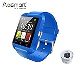 Bluetooth Smart Watch, Aosmart U8 Smartwatch for Android Smartphones - Blue