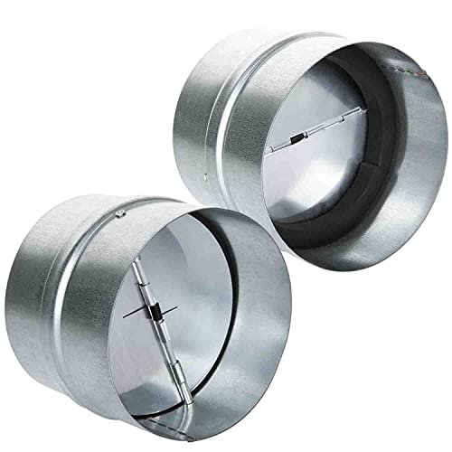 YOUNTHYE 4 Inch Backdraft Damper, 2PCS Inline Springs Loaded Backflow ...