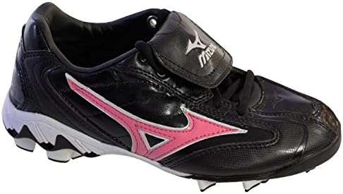 MIZUNO FINCH FRANCHISE 320285 WOMENS SOFTBALL MOLDED CLEATS BLACK PINK 5.5 M