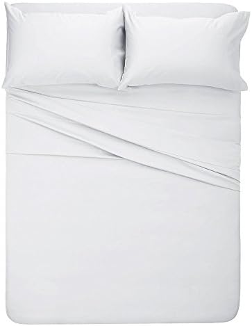 Hotel Luxury Collection 1800 Series Brushed Microfiber Bed Sheet Set (Deep Pocket Fit Upto 25") - Wrinkle Free Hypoallergenic &amp; Fade Resistant Bedding (King, White)