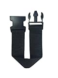 Fanny Pack Strap Extender Additional Buckle Luggage Strap Fastener 13 Inches Black ( 1.5 inches )