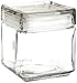 Anchor Hocking 85587R 1 Quart Stackable Square Clear Glass Storage Jar