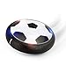 MMOO Air Power Soccer Children Toys Training Football Indoor Outdoor Disk Hover Ball Game with Foam Bumpers and Light Up LED Lights Black