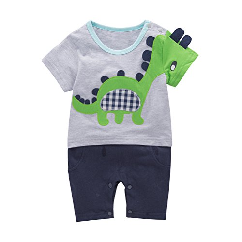 May's Baby Toddler Boys Short Sleeves Dinosaur costume Rompers Onesie