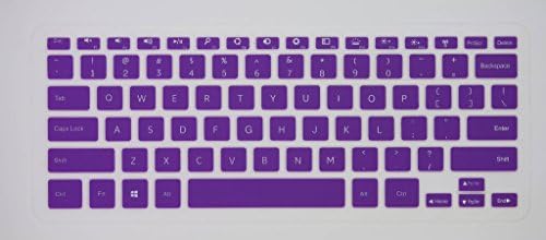 HYAIT 1Pcs Colorful Silicone Keyboard Protector Skin Cover for Dell Inspiron14HR/14HR(7000 Series),7437 SEMI-PURPLE