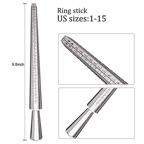 1 Meowoo+Sizer+Set+Ring+Mandrel+Aluminum