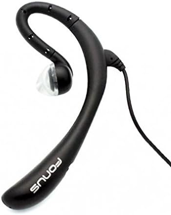 Wired Headset Mono Handsfree Earphone 3.5mm Headphone Boom Microphone Single Earbud [Black] for Verizon iPhone SE - Verizon BlackBerry Priv - Verizon Google Pixel