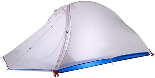 QFFL zhangpeng Tent Double Aluminum Rod Coated Silicon Tent Outdoor Double Camping Tent 2 Color Optional Tunnel Tents
