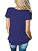 Albe Rita Women's Short Sleevel Flared Hem Peplum Tops,Royal Blue,XX-Large