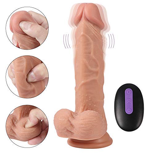 8 Inch Realistic Lifelike Silicone Massager with Romote Control Version BVC890