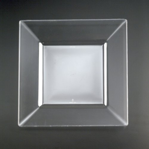 Yoshi Plastic Plates. Square White Plastic Dinner Plates by Yoshi 103/4inch 10 per Pack.