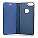 Badalink iPhone 8 Plus Case, iPhone 7 Plus Cover Luxury Electroplate Flip Translucent Front Protective Skin Bumper Kickstand PU Leather Back Shell Hard Inner Case for iPhone 7+ / 8+ - Blue