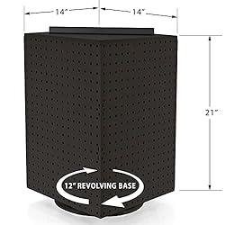 Azar Displays 701414-WHT Rotating Display Stand