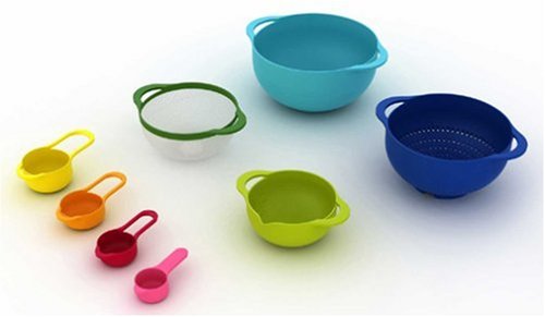 Joseph-Joseph-40086-Nest-8-Nesting-Bowls-Set-with-Mixing-Bowls-Measuring-Cups-Sieve-Colander-8-Piece-Multicolored