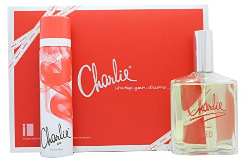 Revlon Charlie Red Eau Fraiche Gift Set 3.4oz (100ml) Eau Fraiche Spray + 2.5oz (75ml) Body Spray