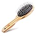 Gisala Boar Bristle Paddle Oval Hair Brush with Wooden Handle for Wet and Dry Hair,Hair Comb for Adults and Children