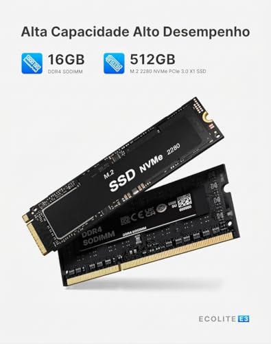 BOSGAME Mini PC E3 Neo, Intel Alder Lake N95 (Até 3.4GHz), 16GB RAM DDR4, 512GB SSD NVMe, Windows 11 Pro, LAN 2.5G, 3 Monitores 4K, WiFi 5, Computador Desktop para Home Office e Estudos