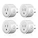 Wi-Fi Smart Plug Outlet Timer Mini Socket Works with Alexa Google Assistant Ifttt No Hub Required Control Your Electric Devices from Anywhere 4 Pack Esicoo