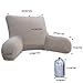 HOMCA Reading Pillow, Inflatable Backrest Pillow with Arms Great as Travel Camping Pillow for Lumbar Back Support, Gray