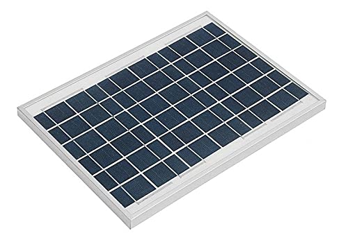 LEOFLA 10W 18V Monocrystalline Photovoltaic Solar Panel with Clamp Pliers, Variable, Media