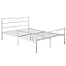 Bed Frame Full Size, Yanni Premium Platform Metal Mattress Foundation / Box Spring Replacement with Headboard and Footboard, Under-bed Storage, Enhanced Sturdy Slats, 10 Legs, White