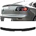 Trunk Spoiler Compatible With 2004-2009 Mazda 3 | Factory Style ABS Unpainted Black Flush Mount Trunk Boot Lip Spoiler Wing Deck Lid By IKON MOTORSPORTS | 2005 2006 2007 2008