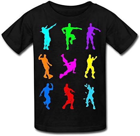 Youth 3D Pattern Printed FORT-NITE Emotes Colourful Short Sleeve T-Shirts Kids Casual Graphics Tees