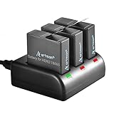 Artman GoPro Hero 5/6/7 1480mah Replacement Batteries (3-Pack) and 3-Channel LED USB Charger for GoPro Hero 7 Black, Hero 6 Black,Hero 5 Black,Hero 2018(Fully Compatible with Original)