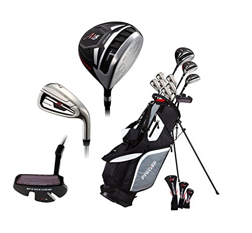 Top Line Men's Right Handed M5 Golf Club Set for Tall Men ( Height 6'1" - 6'4"), Includes Driver, Wood, Hybrid, 5, 6, 7, 8, 9, PW Stainless Irons with True Temper Shafts, Putter, Stand Bag & 3 HCs Top Line Men's Right Handed M5 Golf Club Set for Tall Men ( Height 6'1" - 6'4"), Includes Driver, Wood, Hybrid, 5, 6, 7, 8, 9, PW Stainless Irons with True Temper Shafts, Putter, Stand Bag & 3 HCs