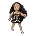Ari and Friends Fits American Girl 18 inch Dolls - Emoji Bathing Suit Smiley face print - 18 Inch Doll Clothes - Designed In USA to Fit 18 inch Dolls - A modern twist of traditional 18” doll