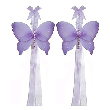 Butterfly Curtain Tiebacks Purple Lavender Crystal Nylon