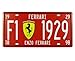 FERRARI F1 1929 ENZO Vintage Auto License Plate, Embossed Tag Size 6" X 12"