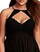 Feelingirl Women Plus Size Lingerie Babydoll Black 3XL