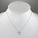 CHUVORA 925 Sterling Silver Cubic Zirconia CZ Starfish Pendant Necklace for Women, 18 inches - Nickel Free