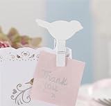 Ginger Ray Vintage Wooden Pegs in Bird Shape, Great for Wedding Place Cards or Home Deco...