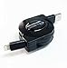 Tera Grand [Apple MFi Certified] Lightning to USB Sync and Charge Retractable Cable, 4 feet Black iPhone 7 7 Plus 6s 6s 6 6 5s 5c 5 iPad Air Mini 1 2 iPad 4th gen iPod 5th gen iPod nano 7th gen