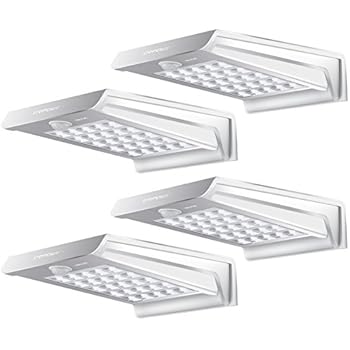 Solar Lights,URPOWER 20 LED Outdoor Solar Motion Sensor Lights ,Solar Powered Wireless Waterproof Exterior Security Wall Light for Patio,Deck,Yard,Garden,Path,Home,Driveway,Stairs,NO DIM MODE(4Pack)