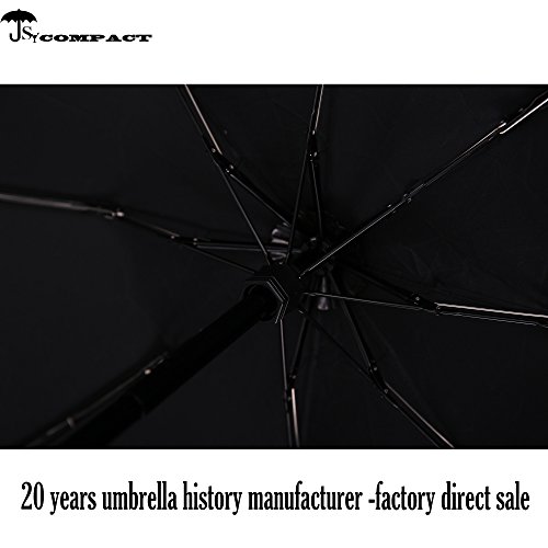 SY COMPACT Travel Umbrella - Lightweight Portable Mini Compact umbrellas-Factory outlet shop (black) - Thumbnail 3