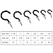 eBoot Cup Hooks Vinyl Coated Ceiling Hooks Screw Hooks Mug Hooks Holder Assortment Kit, 6 Sizes, Black, 70 Pieces